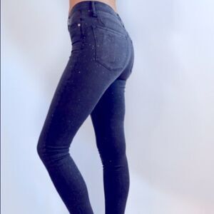 🌷 Black Orchid 🌷 Black & Gold Glitter Gisele Skinny Jeans